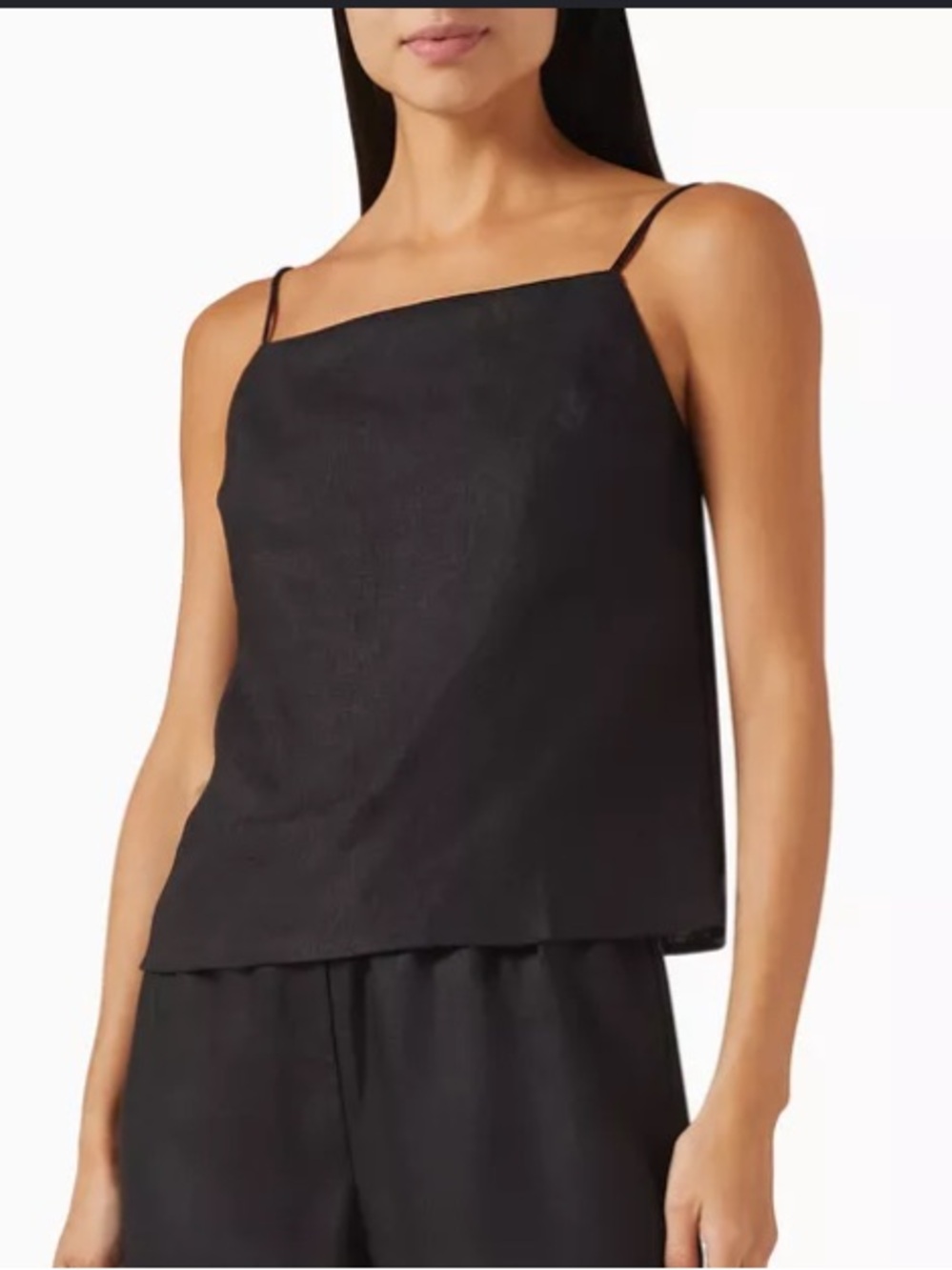 Reformation Fable Linen Open Tie Back Top - Picture 3 of 6